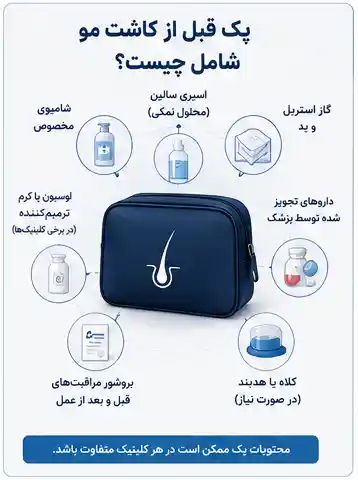 پک قبل از کاشت مو